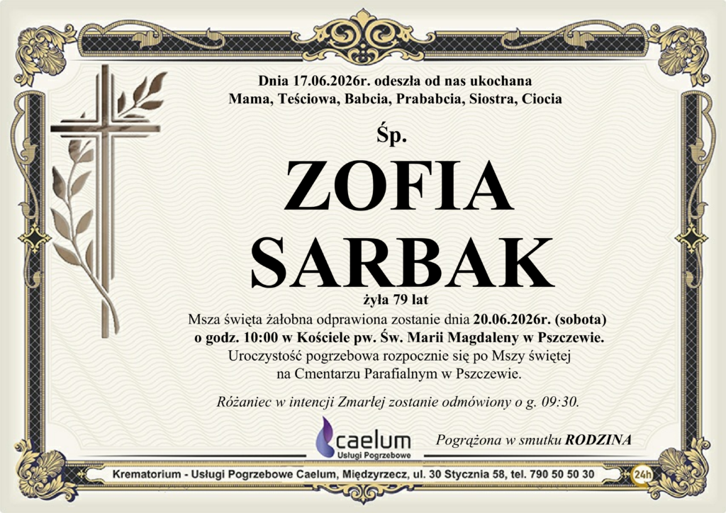 Klepysdra Zofia Sarbak